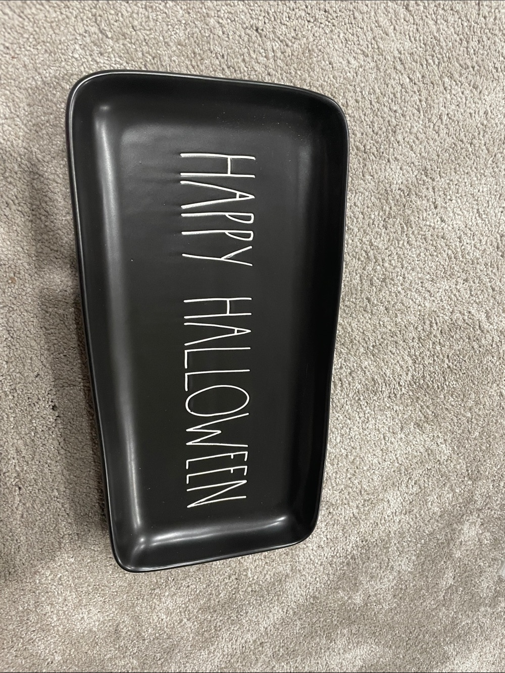 Rae Dunn Black Happy Halloween Platter Tray - Picture 2 of 3